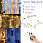 BABBAK'S LTD Christmas LED Light Curtain – Festive Holiday Decoration for Windows, Walls & Parties
