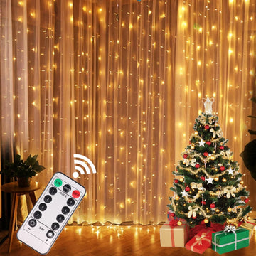 BABBAK'S LTD Christmas LED Light Curtain – Festive Holiday Decoration for Windows, Walls & Parties