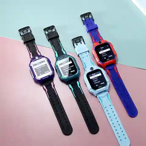 Kids SOS calling smart watch close up