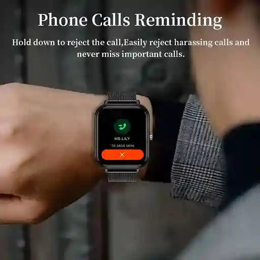 LIGE smartwatch monitoring heart rate screen