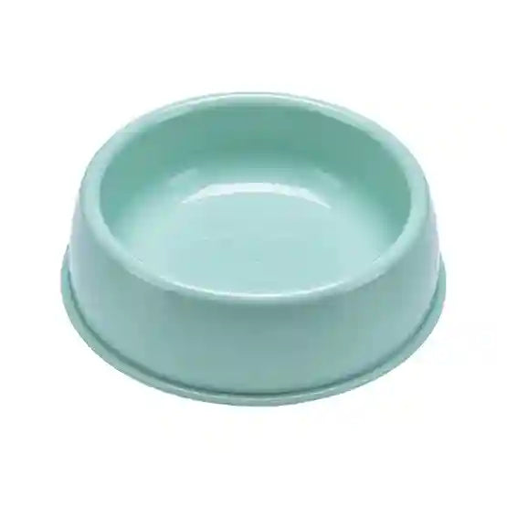 Light blue pet bowl on a white background