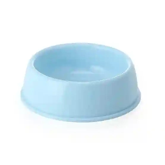 Light blue plastic bowl on a white background
