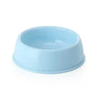 Light blue plastic bowl on a white background