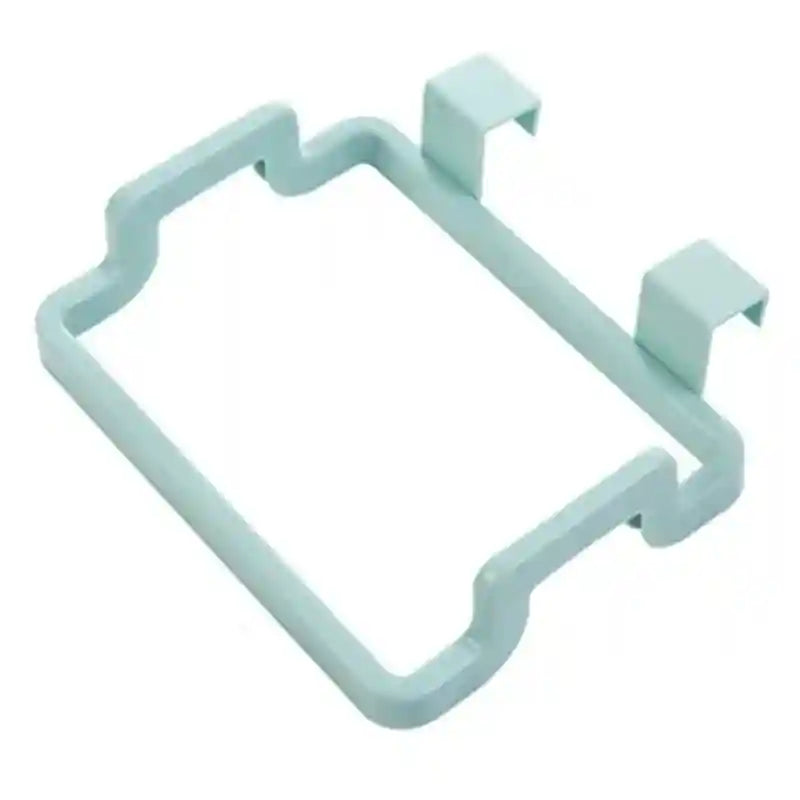Light blue plastic bracket on a white background