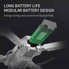 Modular battery design with text on a black background