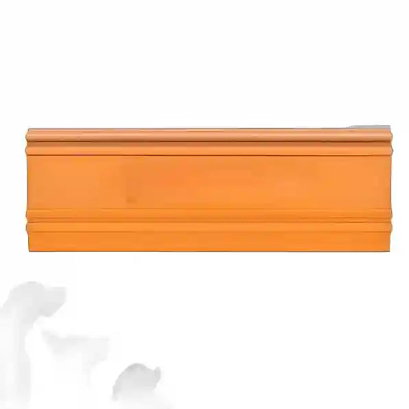 Orange yoga block on a white background