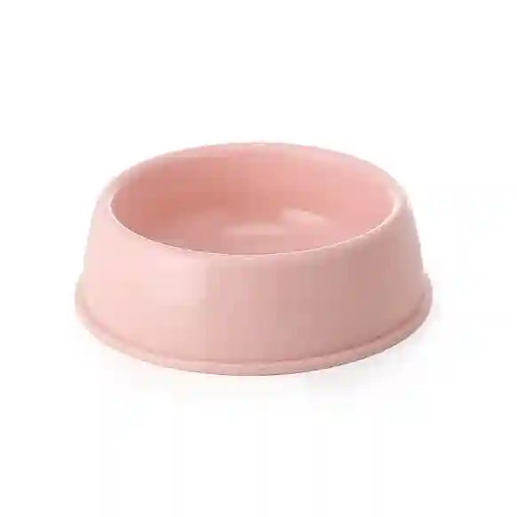 Pink bowl on a white background