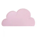 Pink cloud-shaped cushion on a white background