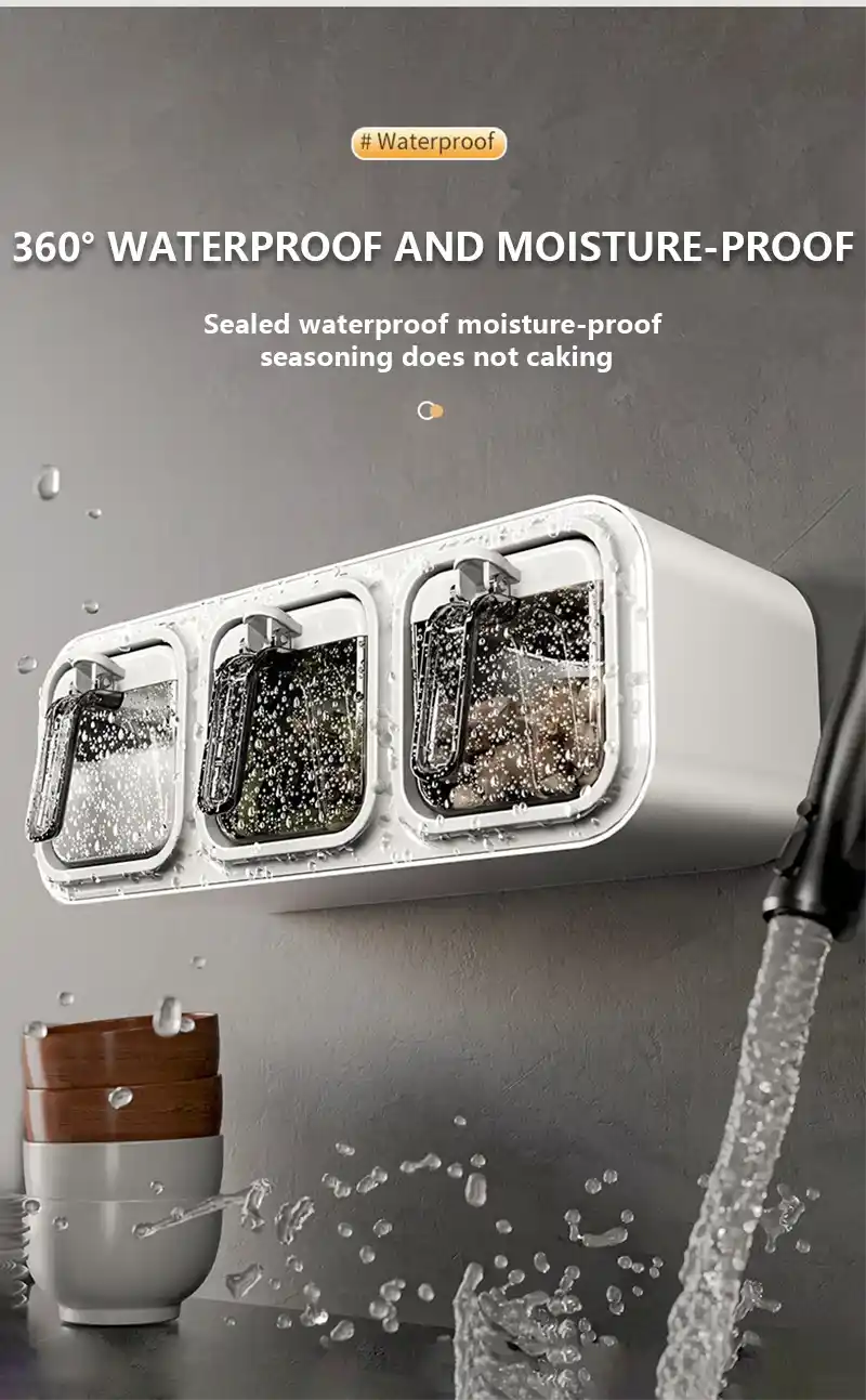 Product with waterproof and moisture-proof features on a gray background