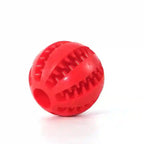 Red textured ball on a white background