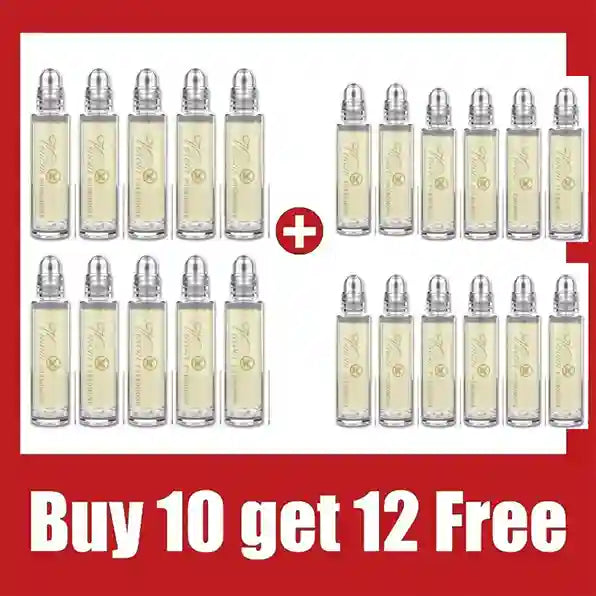 Roll-on bottles with a promotional offer on a white background