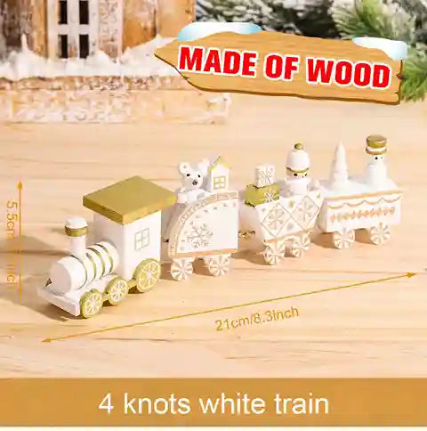 Wooden Christmas Train Set Decoration | BABBAK'S LTD