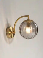 BABBAK'S LTD LZPZ RUI Modern Wall Lamps – Elegant LED Lighting for Bedroom & Hallway (Metal + Glass, Blue/Gray/Green)