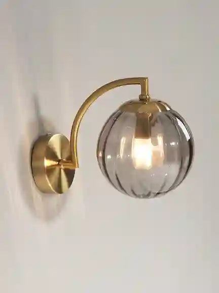 BABBAK'S LTD LZPZ RUI Modern Wall Lamps – Elegant LED Lighting for Bedroom & Hallway (Metal + Glass, Blue/Gray/Green)