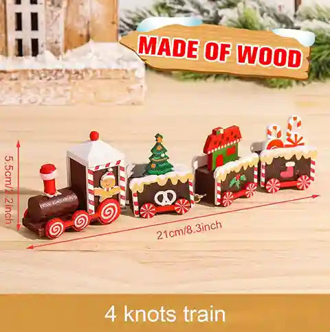 Wooden Christmas Train Set Decoration | BABBAK'S LTD