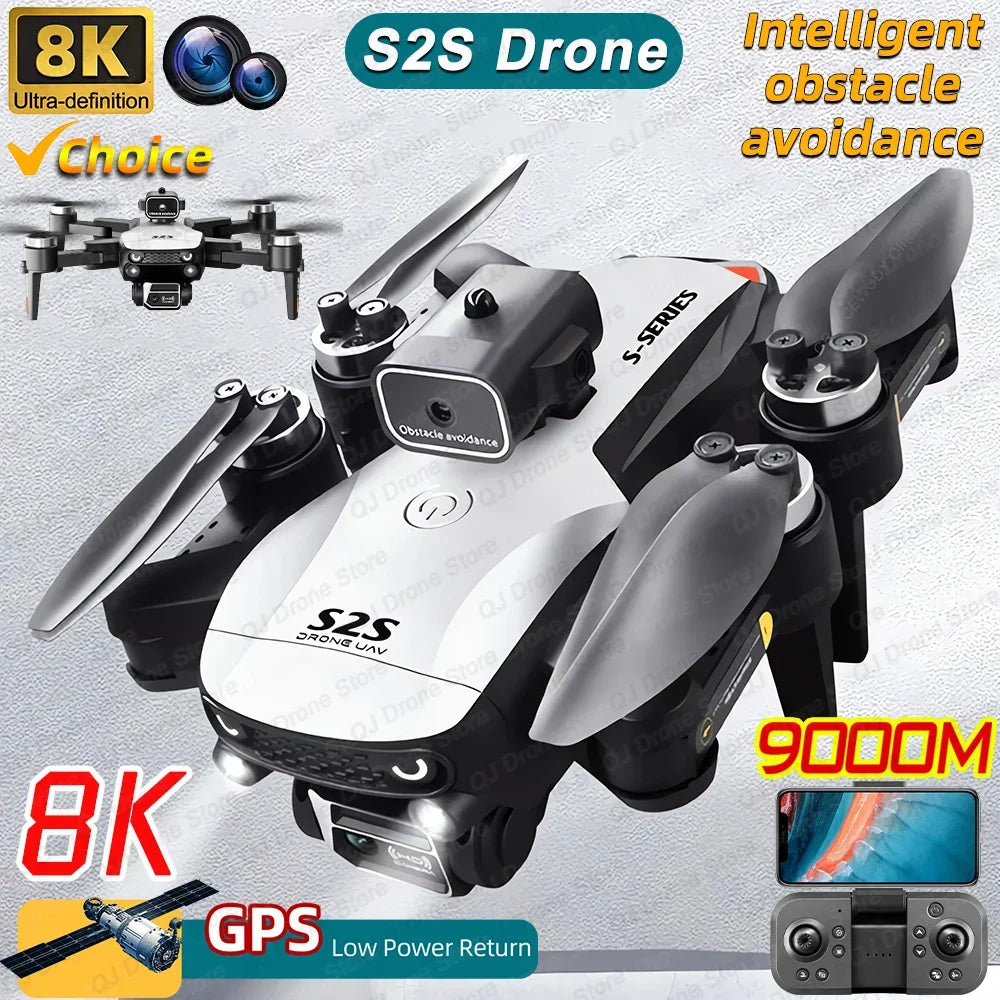 BABBAK'S LTD S2S 8K Professional Photography Drone – Dual Camera, Brushless Motors & Obstacle Avoidance