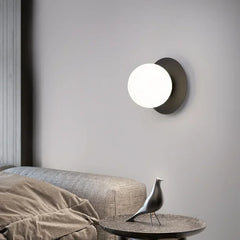 BABBAK'S LTD Modern Gold Glass Wall Lamp – E27 LED Light Fixture for Home & Bedroom