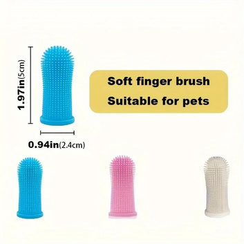 BABBAK'S LTD Silicone Pet Finger Toothbrush – Dog & Cat Teeth Cleaning Tool for Small Pets