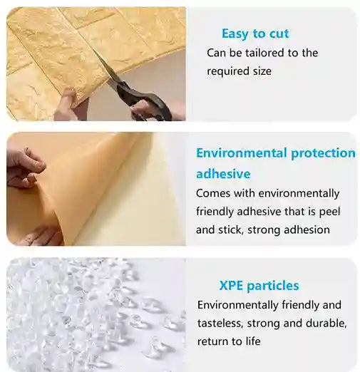 BABBAK'S LTD 3D Self‑Adhesive Brick Wallpaper – Waterproof Wall Stickers for Home Decoration