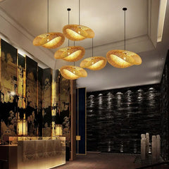 Bamboo Hand Weaving Pendant Light LED Ceiling Lamp