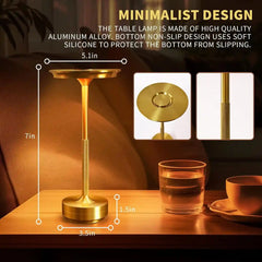 BABBAK'S LTD Modern Aluminum LED Table Lamp – Touch Control Up & Down Lighting for Bedroom & Desk