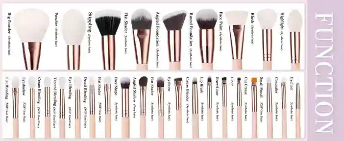Pink Makeup Brush Set Professional 25 to 28 Piece, BABBAK'S LTD