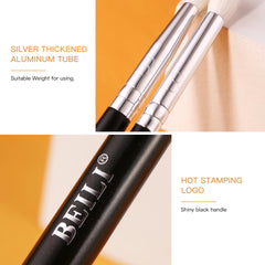 BABBAK'S LTD BEILI 8pcs Eye Makeup Brush Set – Black & Silver Professional Eye Shadow Blending Brushes