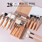 Pink Makeup Brush Set Professional 25 to 28 Piece, BABBAK'S LTD