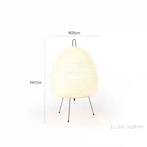 BABBAK'S LTD Claeted Elegant Traditional LED Table Lamp – 28cm x 47cm – White Iron & Paper – Bedroom & Living Room Lighting