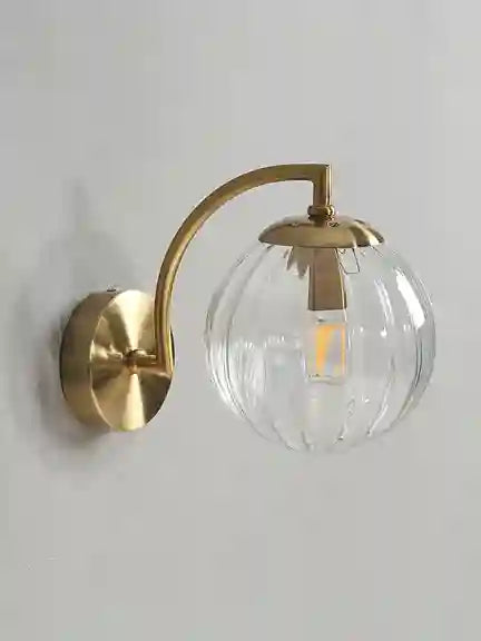 BABBAK'S LTD LZPZ RUI Modern Wall Lamps – Elegant LED Lighting for Bedroom & Hallway (Metal + Glass, Blue/Gray/Green)