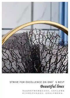 BABBAK'S LTD K&B Sea Tree Geometric Metal Wall Decor – Vintage Abstract Iron Showpiece for Home & Office