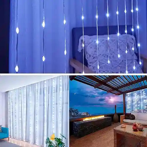 3M Fairy Twinkle Lights 300 LED Curtain USB