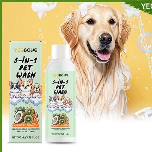 BABBAK'S LTD 5‑in‑1 Pet Shampoo – Nourishing Botanical Extracts for Dogs & Cats