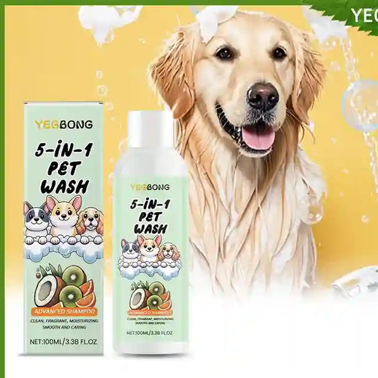BABBAK'S LTD 5‑in‑1 Pet Shampoo – Nourishing Botanical Extracts for Dogs & Cats