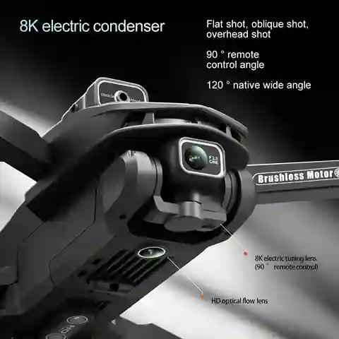 BABBAK'S LTD V168 8K Triple Camera Drone – GPS, Brushless Motors & 4-Way Obstacle Avoidance