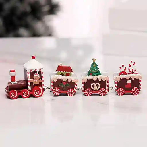 Wooden Christmas Train Set Decoration | BABBAK'S LTD