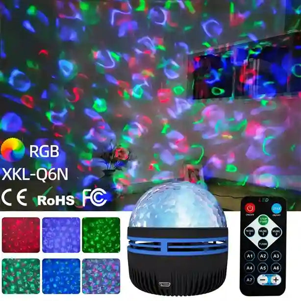 BABBAK’S LTD Galaxy Star Projector Night Light – 7 Color LED Sky Lamp with Remote Control & USB Power – Room Decor for Kids & Adults