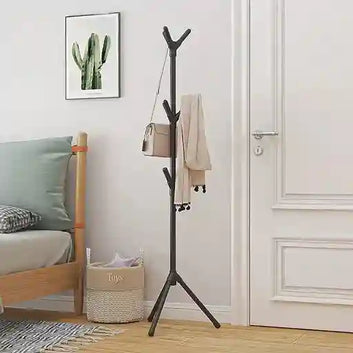 BABBAK'S LTD Modern Tree Branch Coat Rack – 9-Hook Clothing & Hat Storage Stand