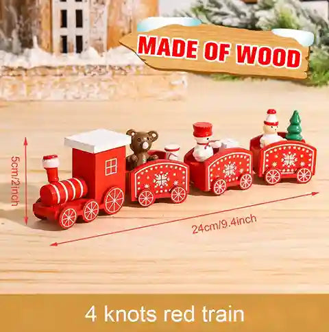 Wooden Christmas Train Set Decoration | BABBAK'S LTD