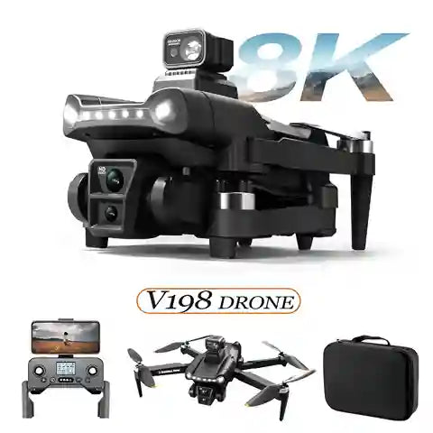 BABBAK'S LTD Xiaomi V198GPS Drone – Foldable 8K HD Camera GPS Quadcopter with Obstacle Avoidance