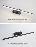 BABBAK’S LTD DAMIASMIL Modern LED Bathroom Mirror Lamp – Wall Mounted, Aluminum, Black/Ivory, Energy-Efficient Lighting