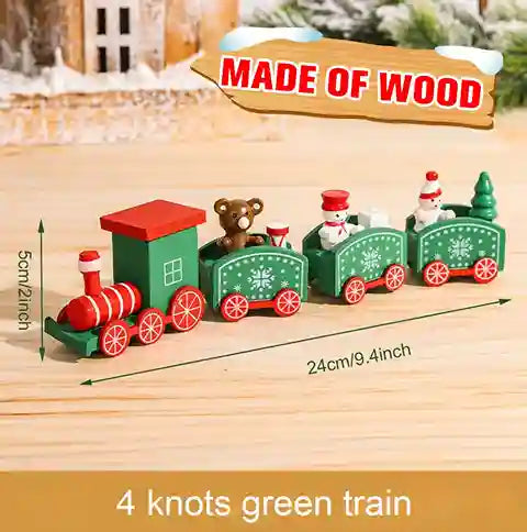 Wooden Christmas Train Set Decoration | BABBAK'S LTD