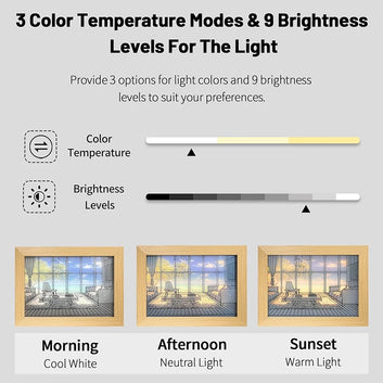 BABBAK'S LTD Ivory Wood Table Lamp – Modern LED Touch Control Bedside Light