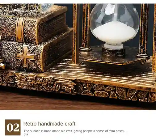 Sand Timer Hourglass Table Decor Gold | BABBAK'S LTD