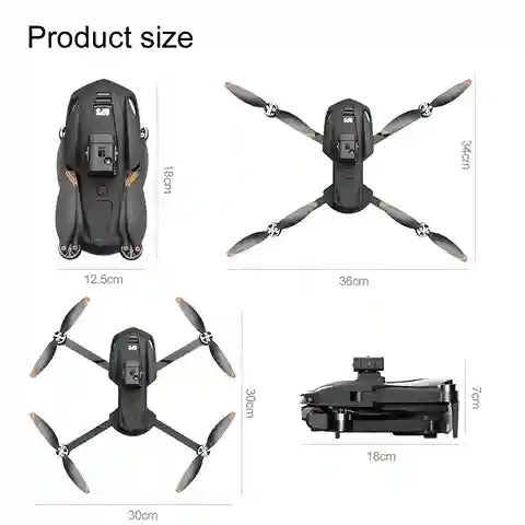 BABBAK'S LTD V168 8K Triple Camera Drone – GPS, Brushless Motors & 4-Way Obstacle Avoidance