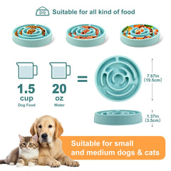 BABBAK'S LTD Non‑Slip Pet Slow Feeder Bowl – Durable Dog & Cat Food Dish for All Pet Sizes