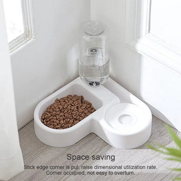 BABBAK'S LTD 500ml Automatic Pet Feeder Bowl – Portable Food & Water Bowl for Dogs & Cats
