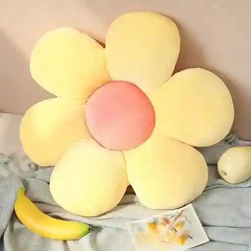 BABBAK'S LTD Colorful Flower Plush Pillow – Soft Cotton Cushion for Home Decor & Gifts (35cm)