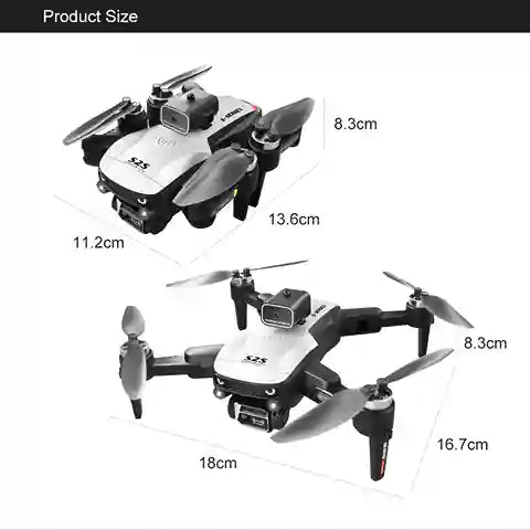 BABBAK'S LTD KBDFA S2S Mini Drone – Foldable Obstacle Avoidance Drone with 4K/8K HD Camera
