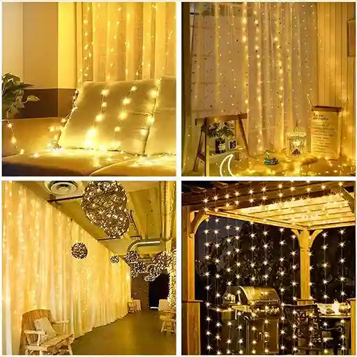 3M Fairy Twinkle Lights 300 LED Curtain USB